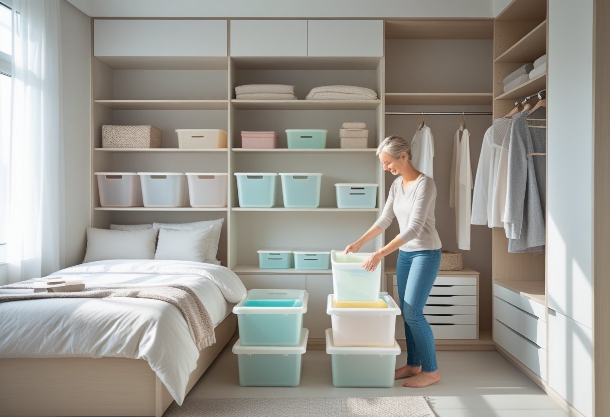 Praktiske opbevaringsløsninger til soveværelset med funktionelle plastkasser